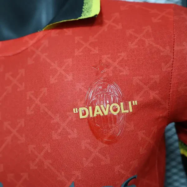 Special Edition AC Milan Off-White Red Kit - Retro Classic Kits