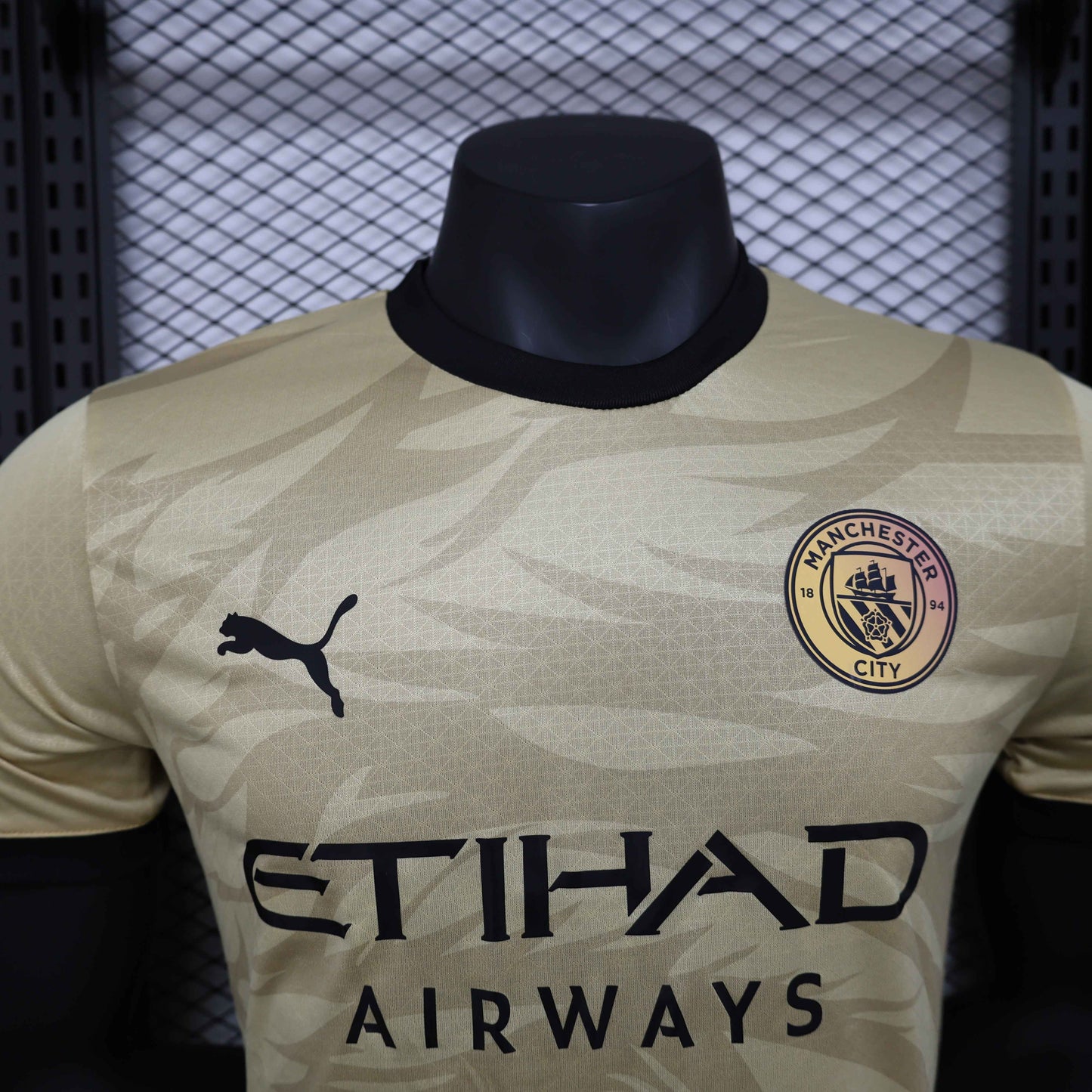 Special Edition Manchester City Shirt - Dragon Gold - Retro Classic Kits