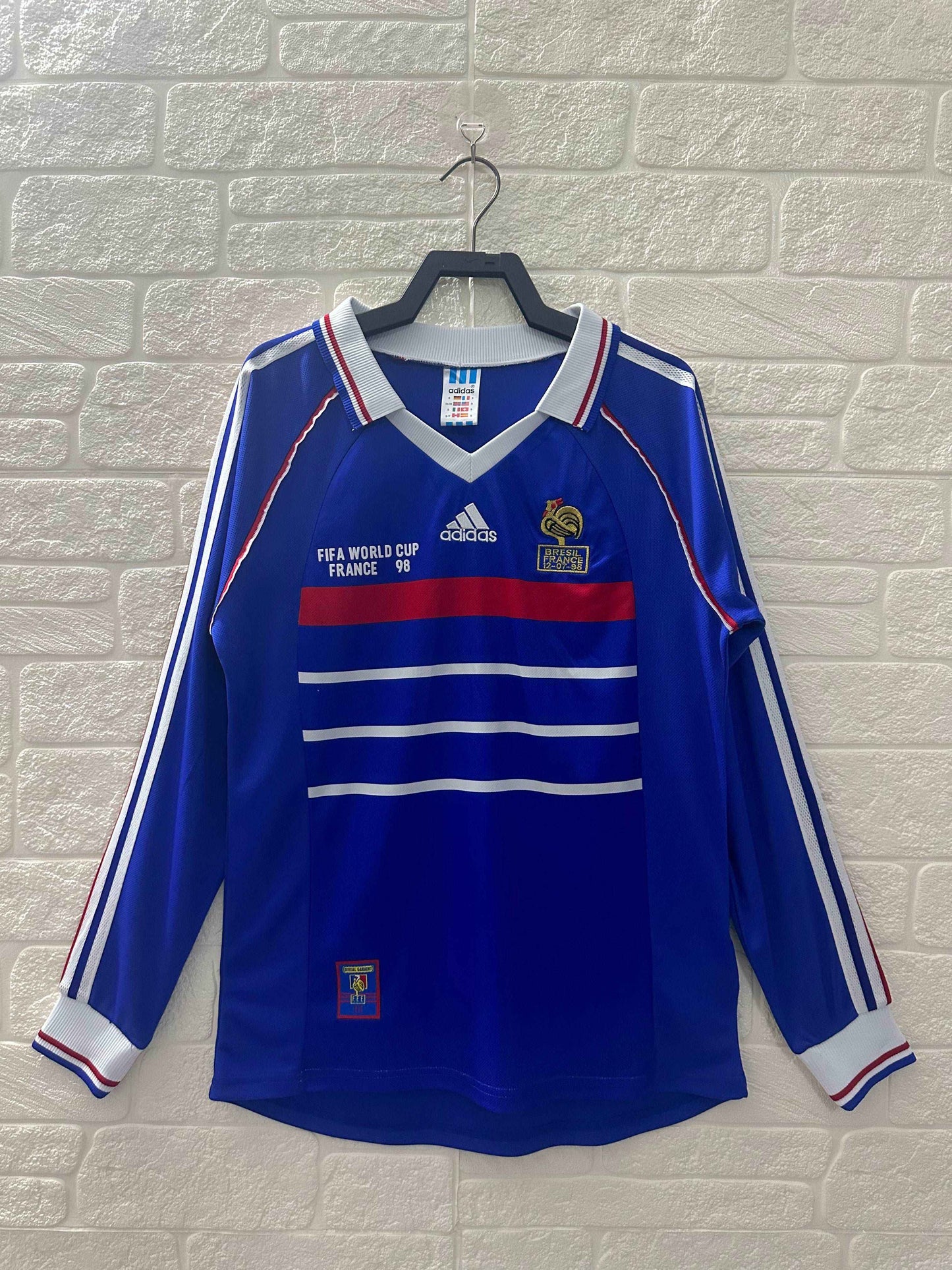 1998 France Home Shirt - Long Sleeve - Retro Classic Kits