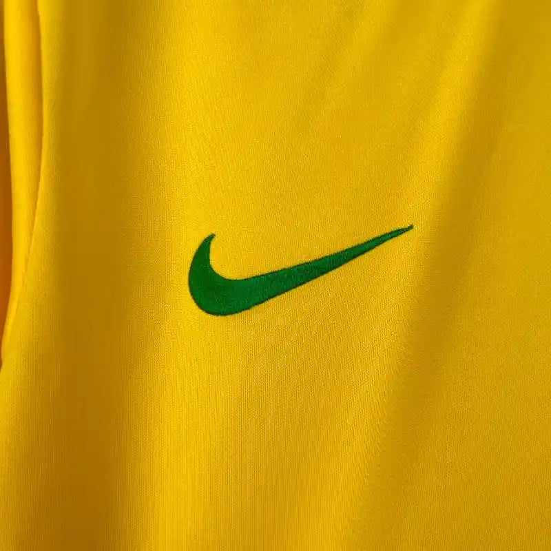 1998 Brazil Home Kit - Long Sleeve - Retro Classic Kits