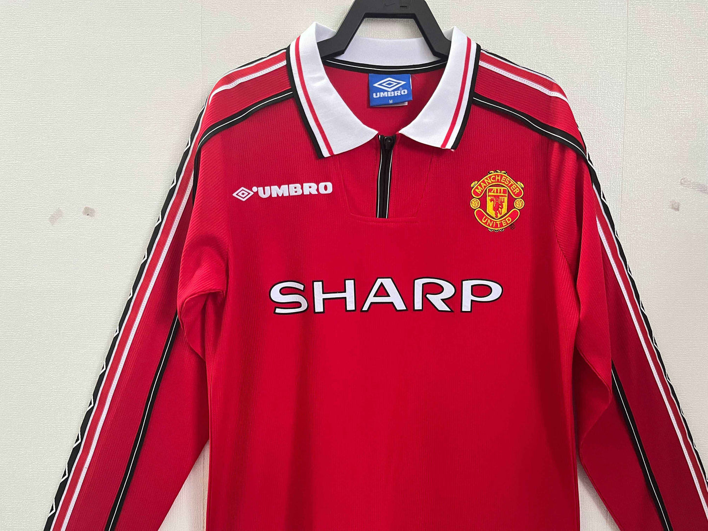 1998-99 Manchester United Home Shirt - Long Sleeve - Retro Classic Kits