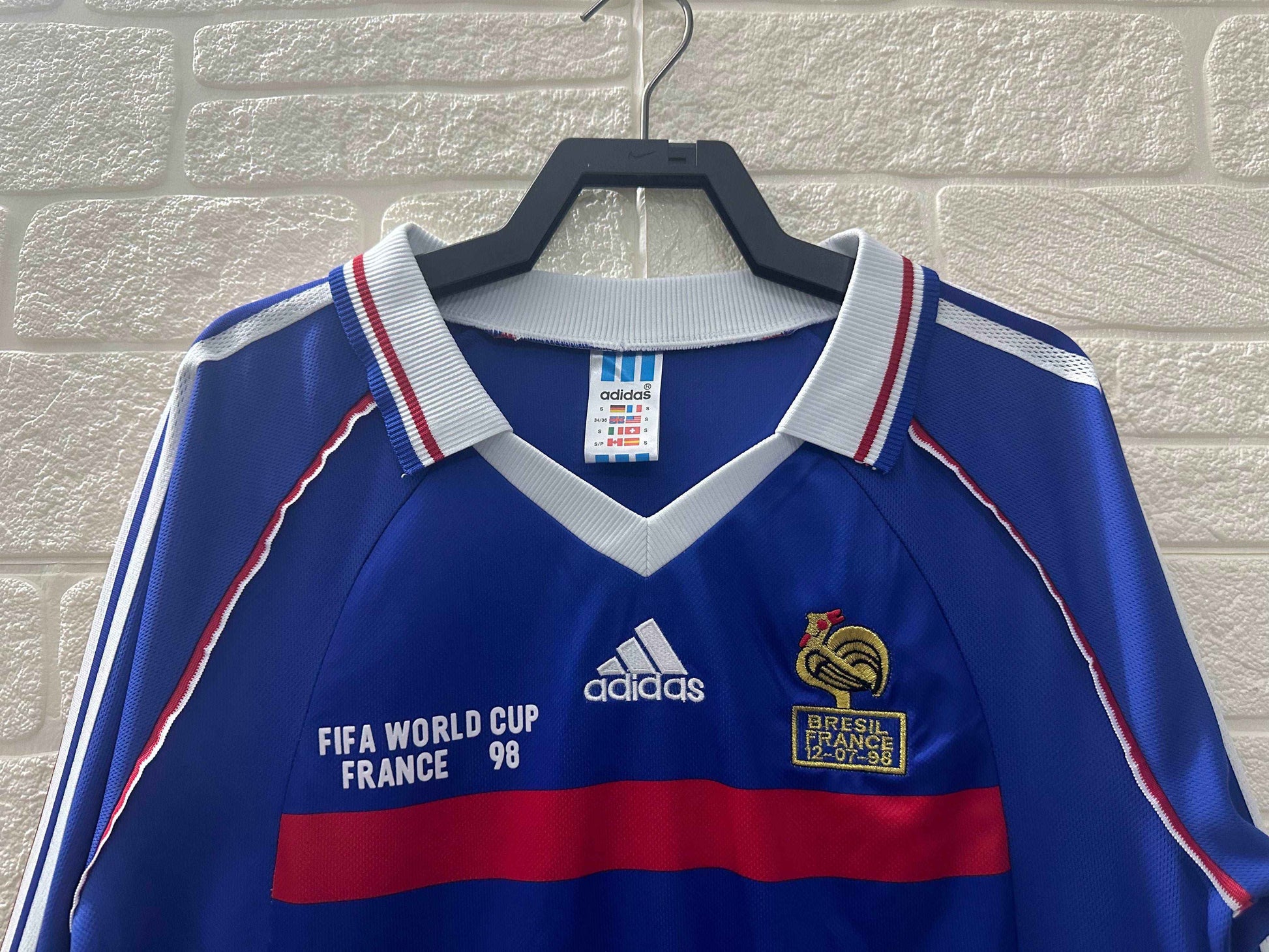 1998 France Home Shirt - Long Sleeve - Retro Classic Kits