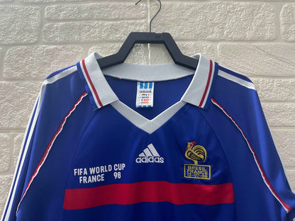 1998 France Home Shirt - Long Sleeve - Retro Classic Kits
