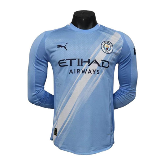 2025-26 Manchester City Home Kit (Long Sleeve) - Kit Legacy