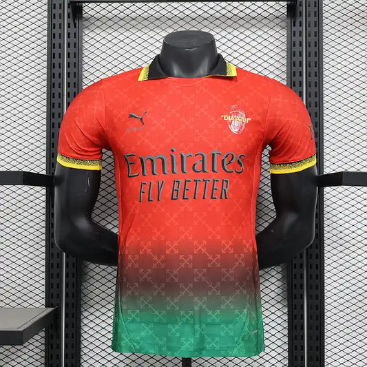 Special Edition AC Milan Off-White Red Kit - Retro Classic Kits