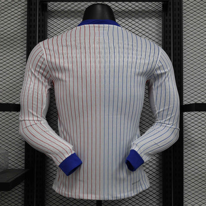 2024 France Away Shirt - Long Sleeve [Player Version] - Retro Classic Kits