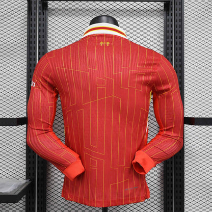 2024-25 Liverpool Home Shirt - Long Sleeve [Player Version] - Retro Classic Kits