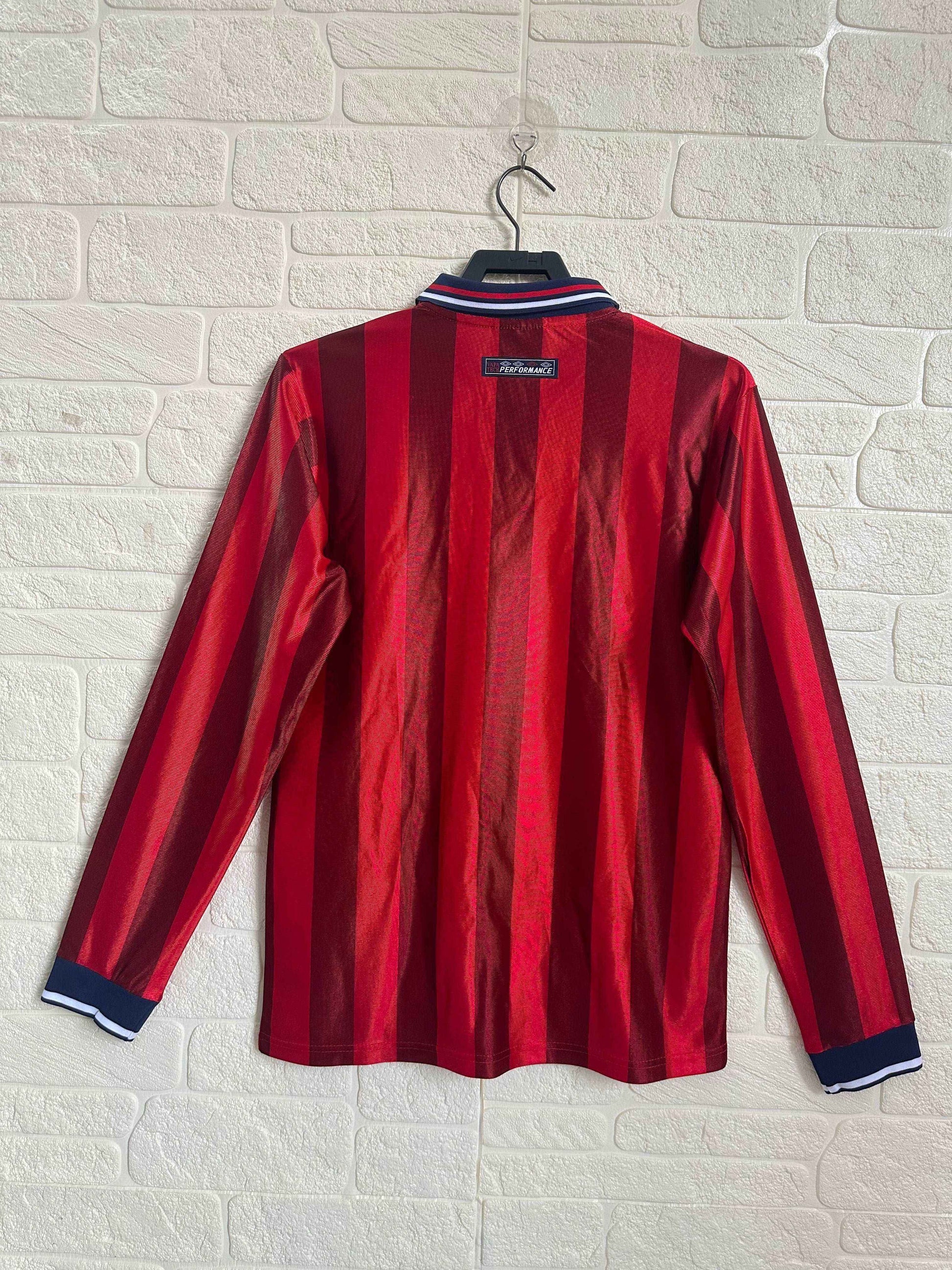 1998 England Away Shirt - Long Sleeve - Retro Classic Kits