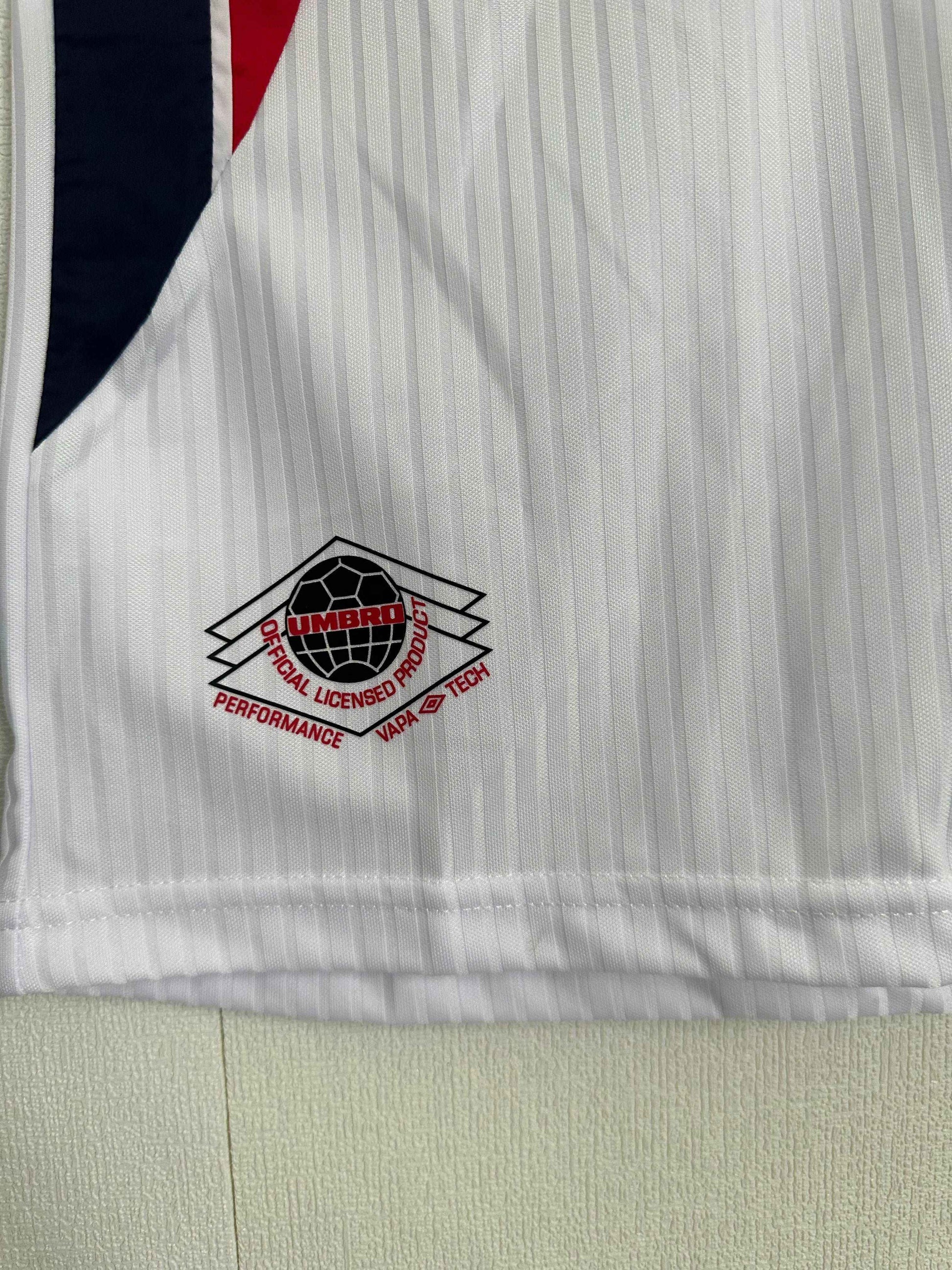 1998 England Home Shirt - Long Sleeve - Retro Classic Kits