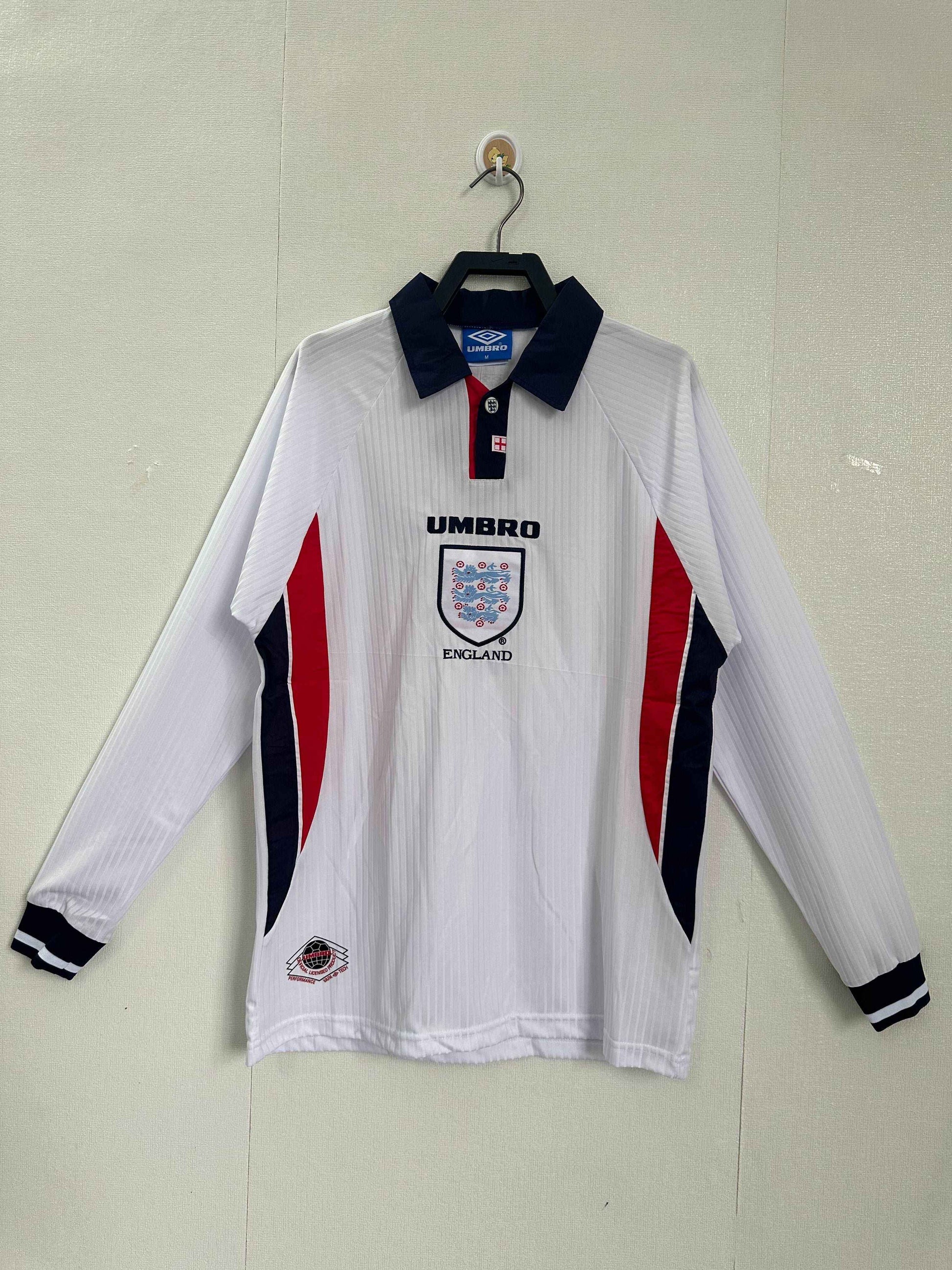 1998 England Home Shirt - Long Sleeve - Retro Classic Kits