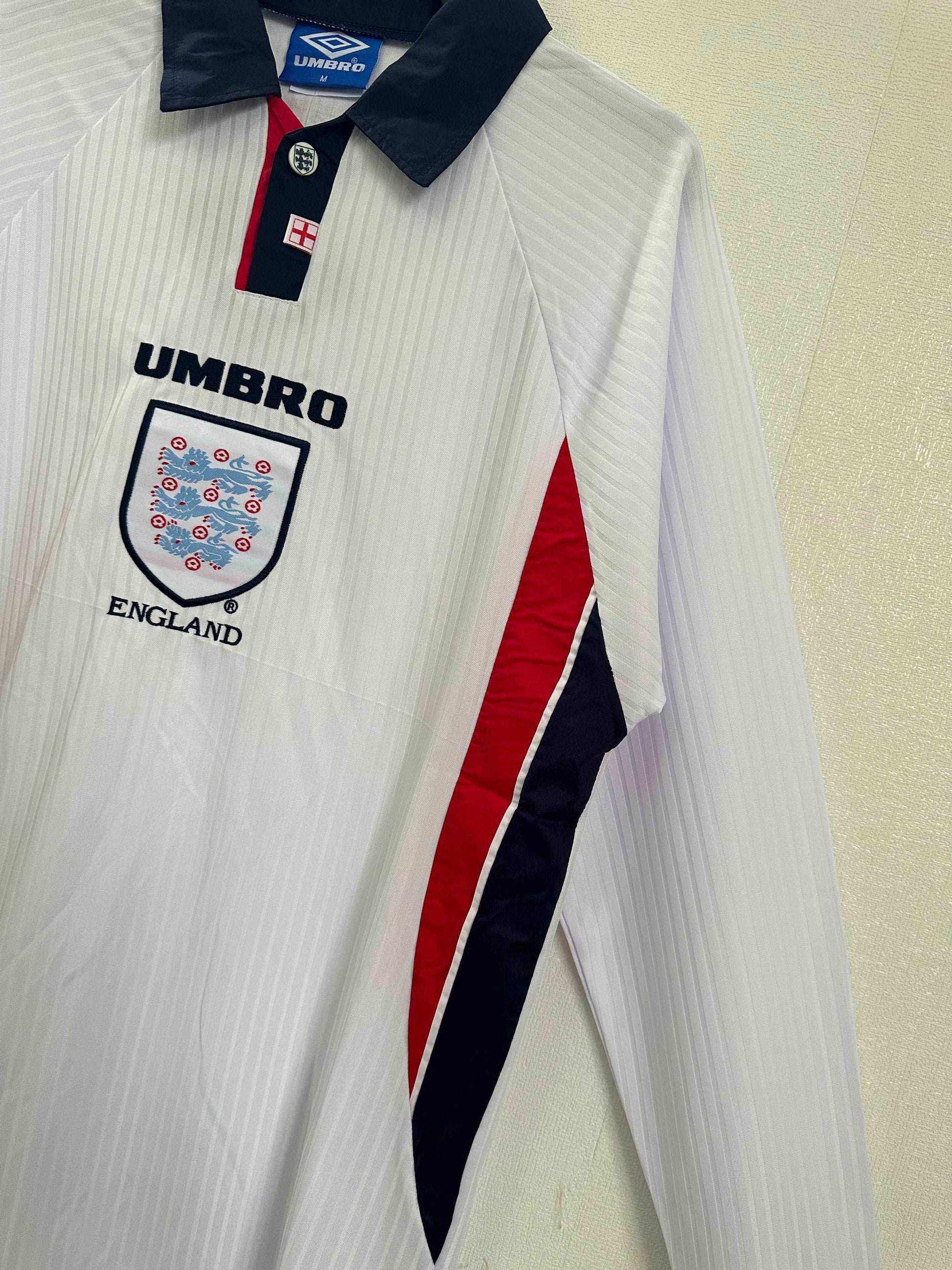 1998 England Home Shirt - Long Sleeve - Retro Classic Kits