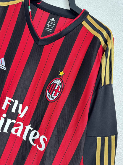 2013-14 AC Milan Home Shirt - Long Sleeve - Kit Legacy