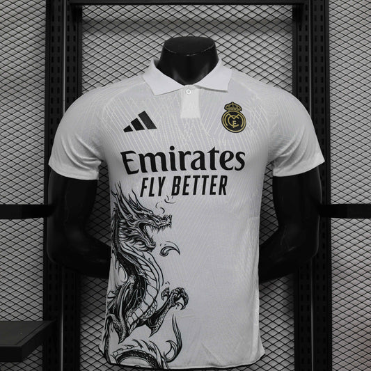 Limited Edition Real Madrid Shirt - Dragon White - Retro Classic Kits
