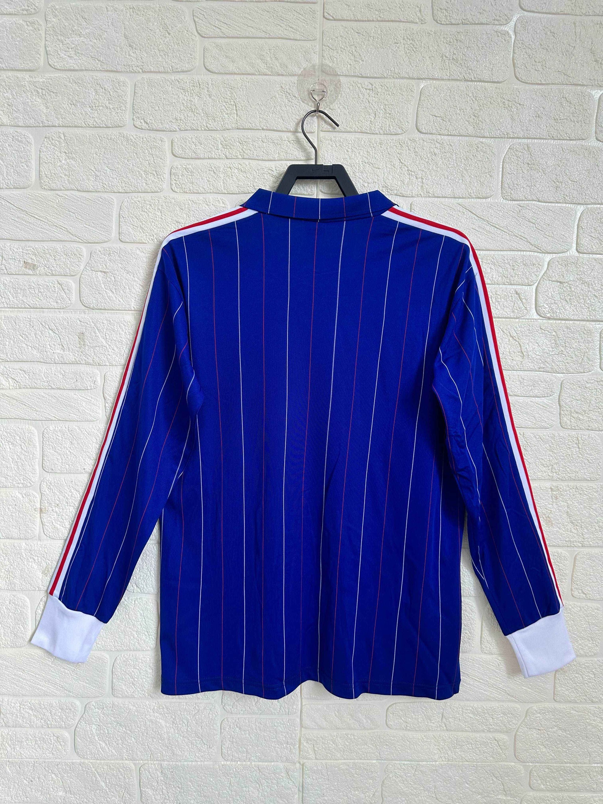 1980-82 France Home Jersey - Long Sleeve - Retro Classic Kits