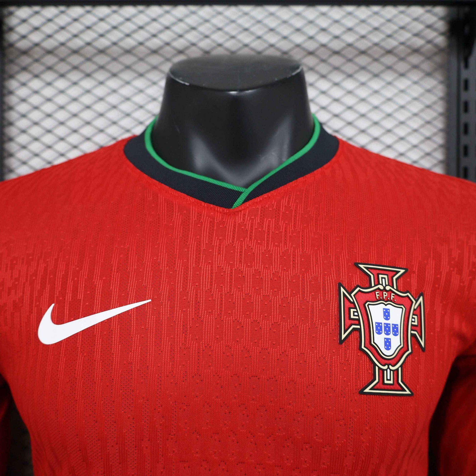 2024 Portugal Home Shirt - Long Sleeve [Player Version] - Retro Classic Kits