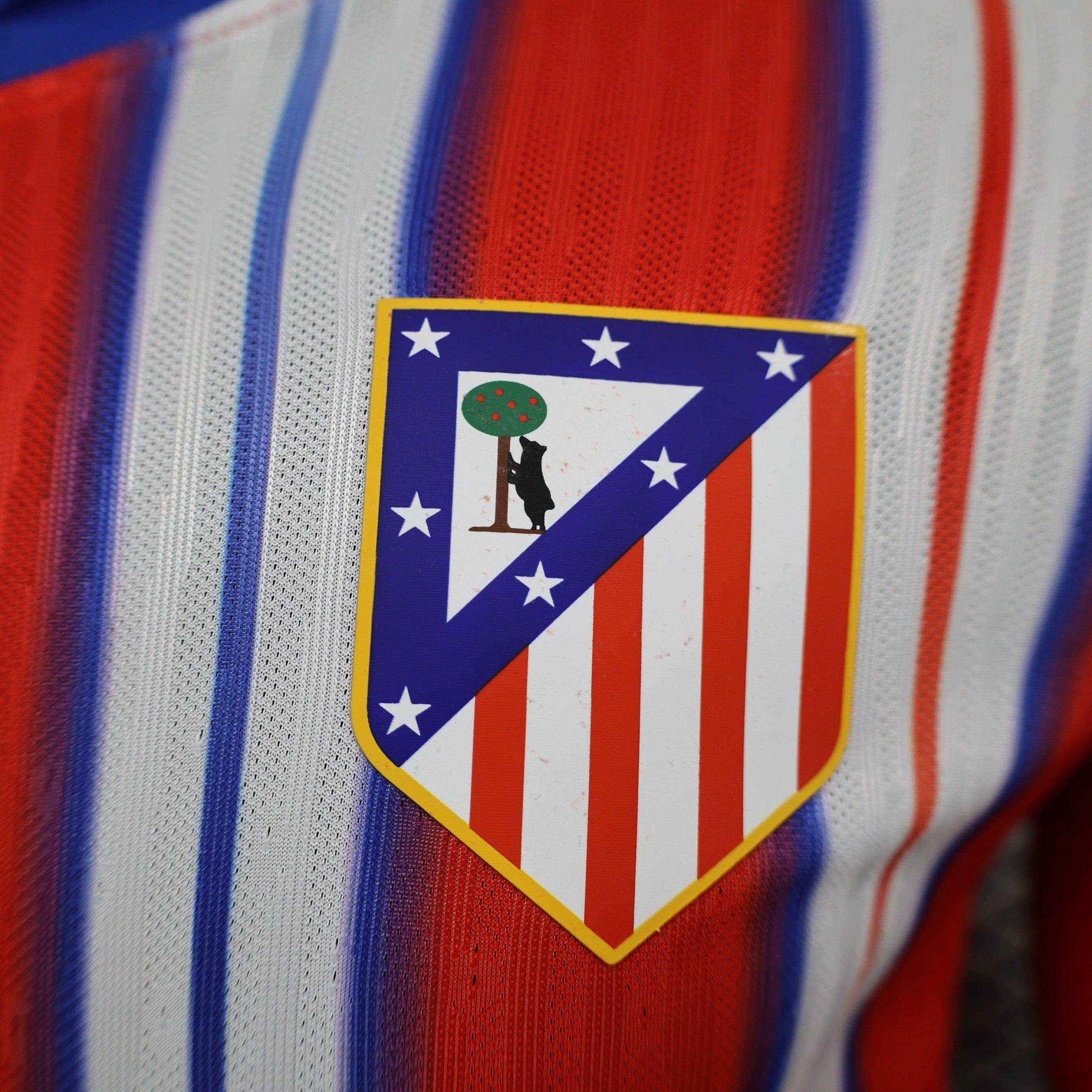 2024-25 Atletico Madrid Home Shirt - Long Sleeve [Player Version] - Retro Classic Kits