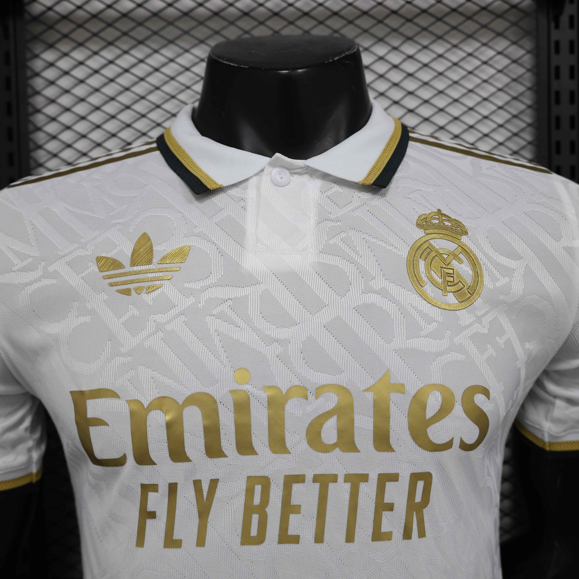 Limited Edition Real Madrid Shirt - Originals White and Gold [Player Version] - Retro Classic Kits
