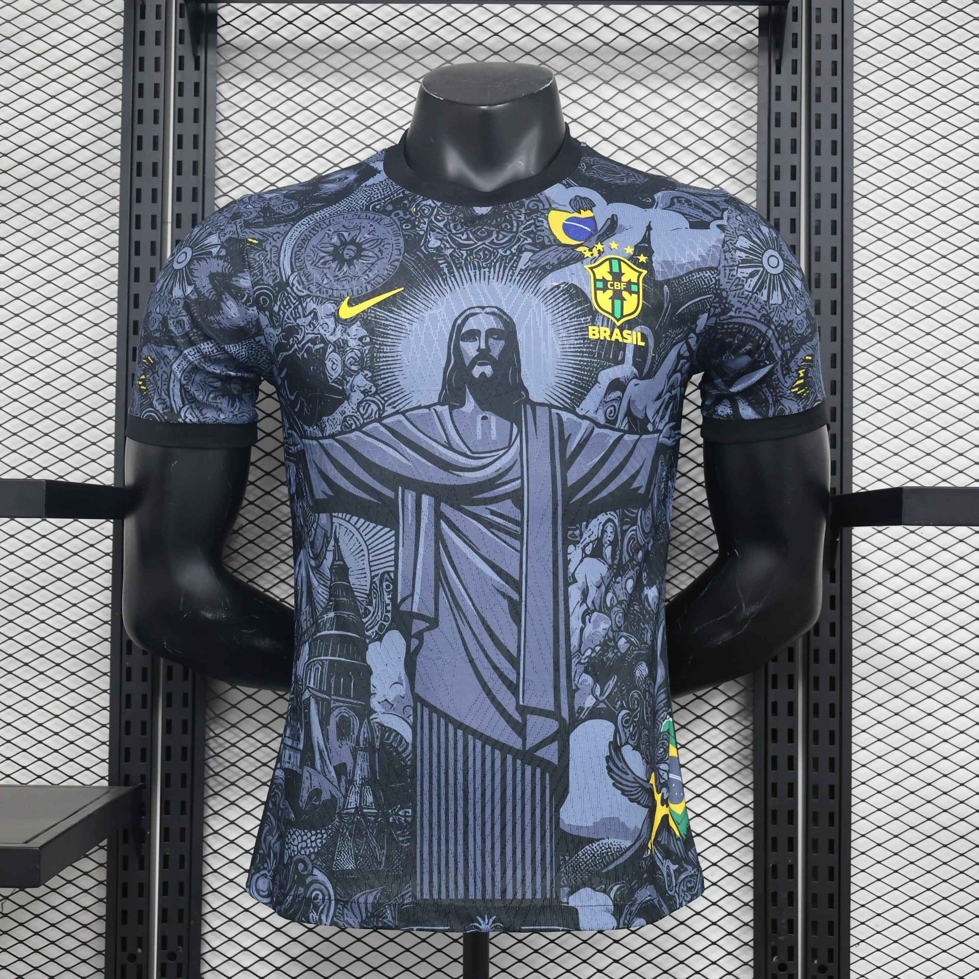 Limited Edition Brazil Shirt - Christ the Redeemer - Retro Classic Kits