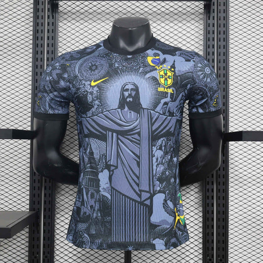 Limited Edition Brazil Shirt - Christ the Redeemer - Retro Classic Kits
