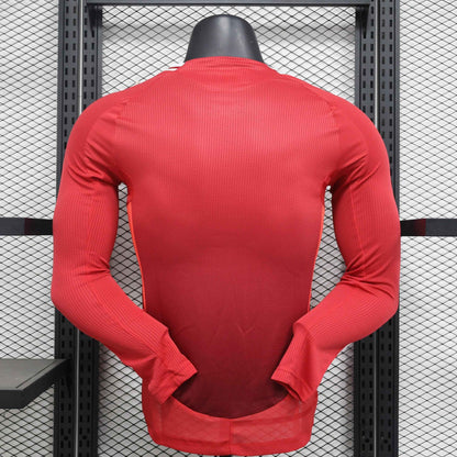 2024-25 Manchester United Home Shirt - Long Sleeve [Player Version] - Kit Legacy