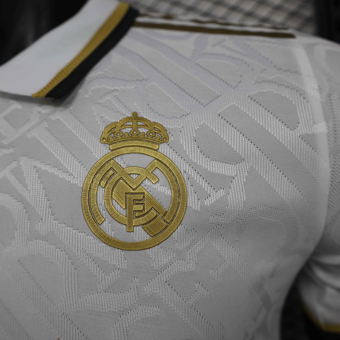 Limited Edition Real Madrid Shirt - Originals White and Gold [Player Version] - Retro Classic Kits