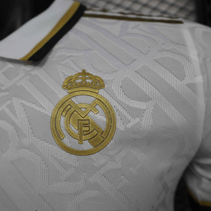 Limited Edition Real Madrid Shirt - Originals White and Gold [Player Version] - Retro Classic Kits
