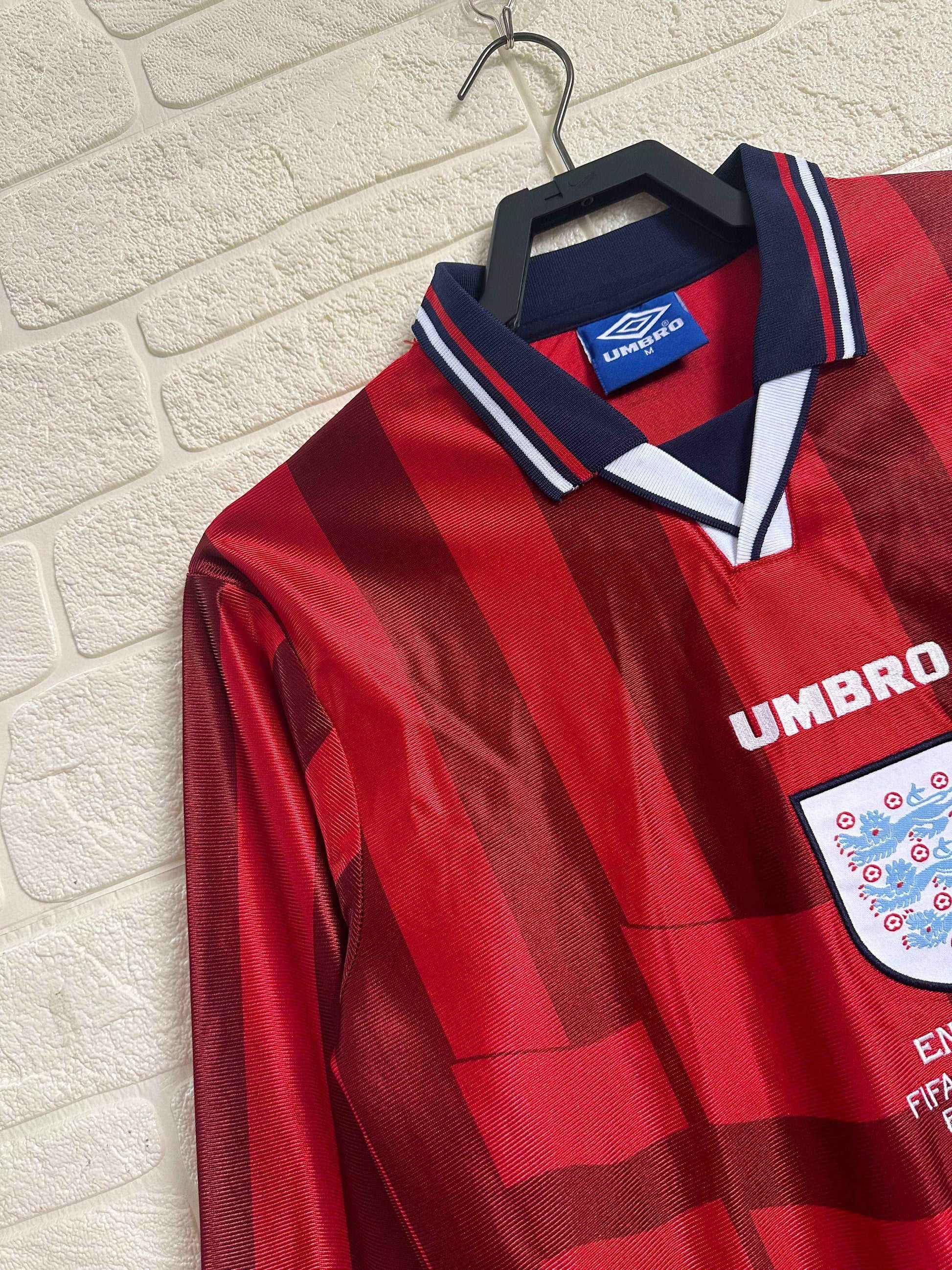 1998 England Away Shirt - Long Sleeve - Retro Classic Kits