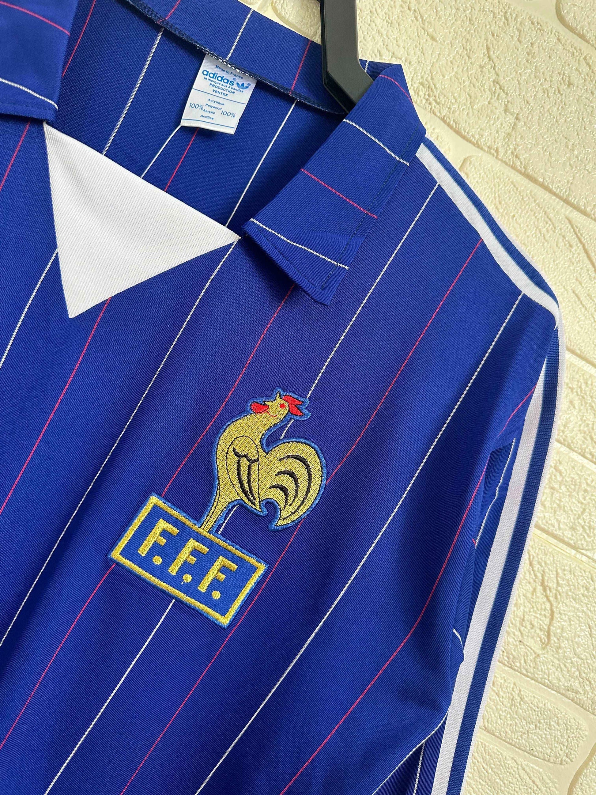 1980-82 France Home Jersey - Long Sleeve - Retro Classic Kits
