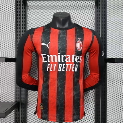 AC Milan 2025-26 Home Kit - Long Sleeve 