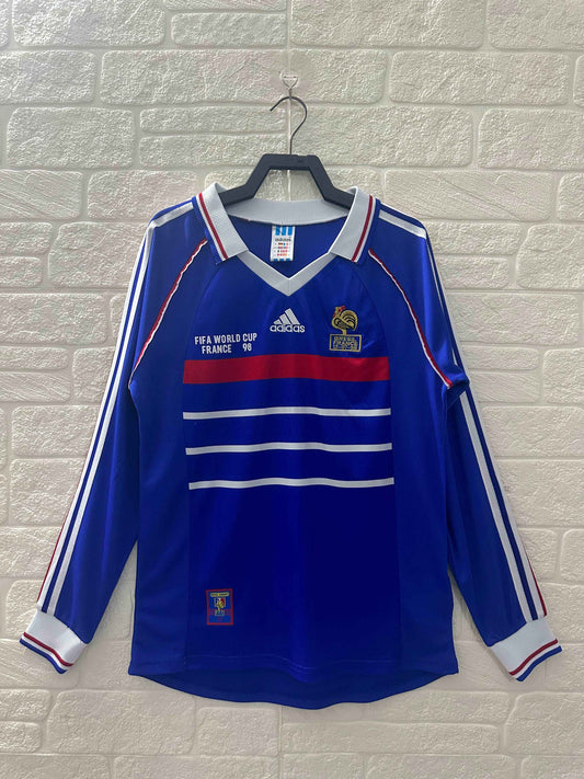 1998 France Home Shirt - Long Sleeve - Retro Classic Kits
