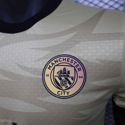Special Edition Manchester City Shirt - Dragon Gold - Retro Classic Kits