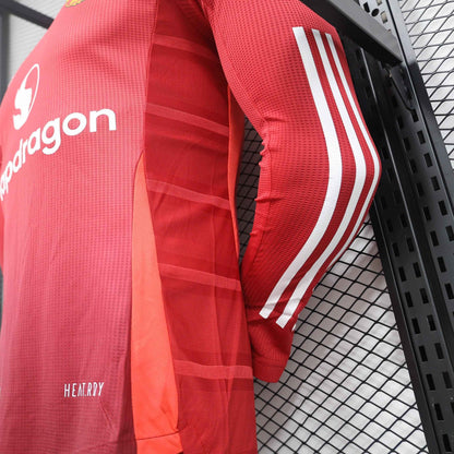 2024-25 Manchester United Home Shirt - Long Sleeve [Player Version] - Kit Legacy