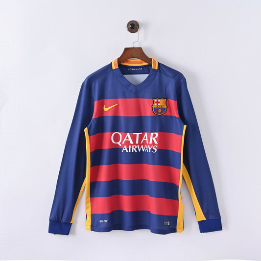 2015-16 FC Barcelona Home Kit - Long Sleeve - Retro Classic Kits