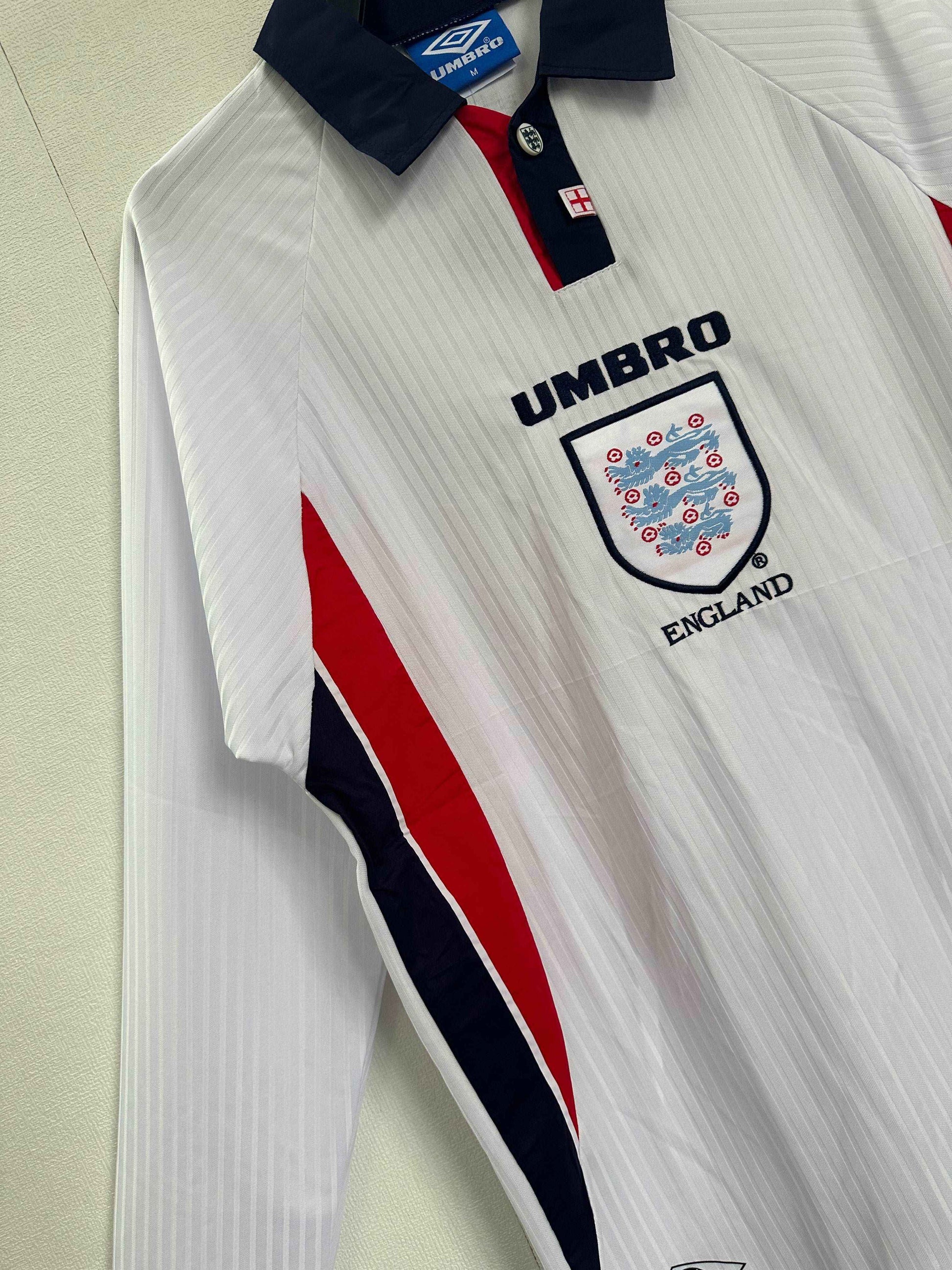 1998 England Home Shirt - Long Sleeve - Retro Classic Kits