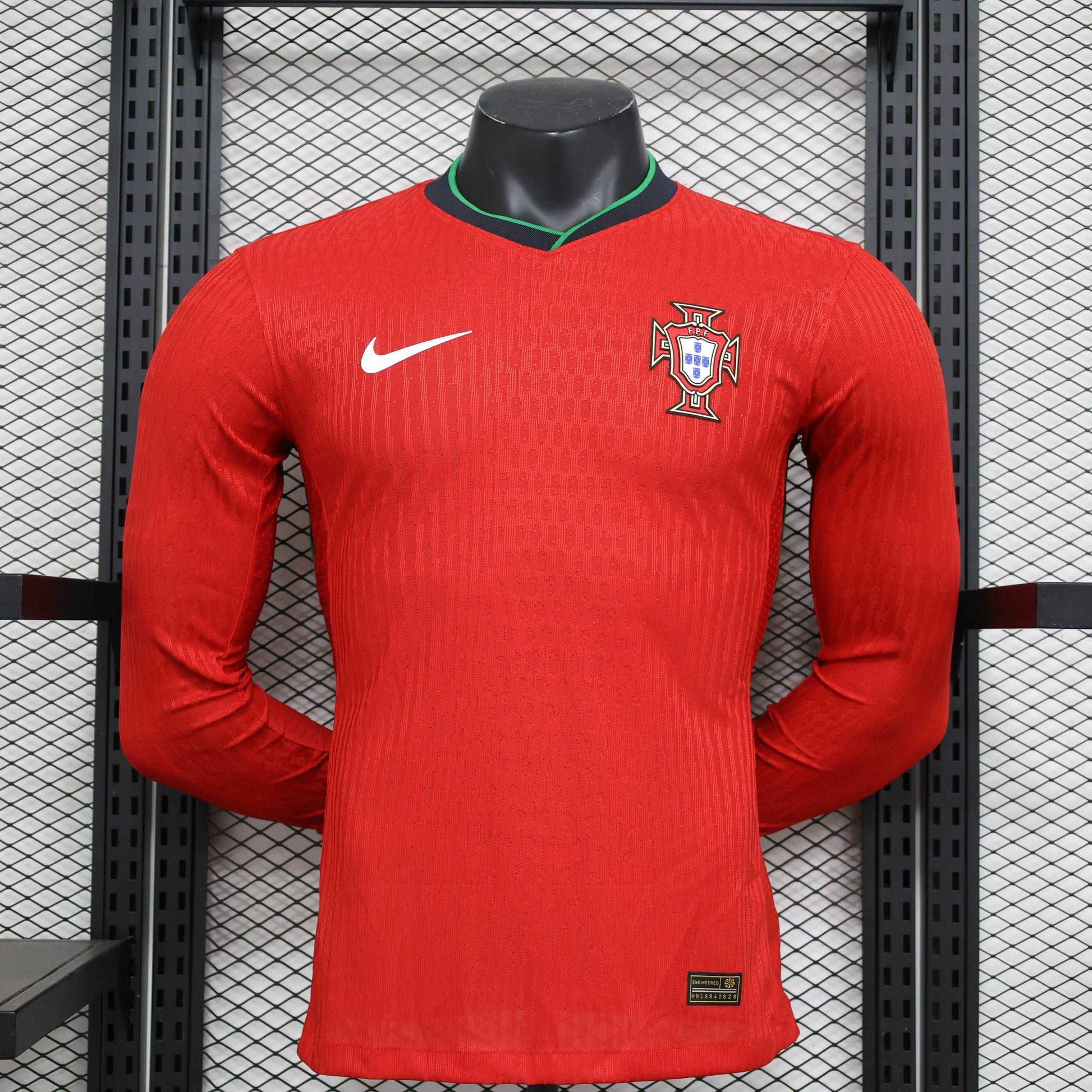 2024 Portugal Home Shirt - Long Sleeve [Player Version] - Retro Classic Kits
