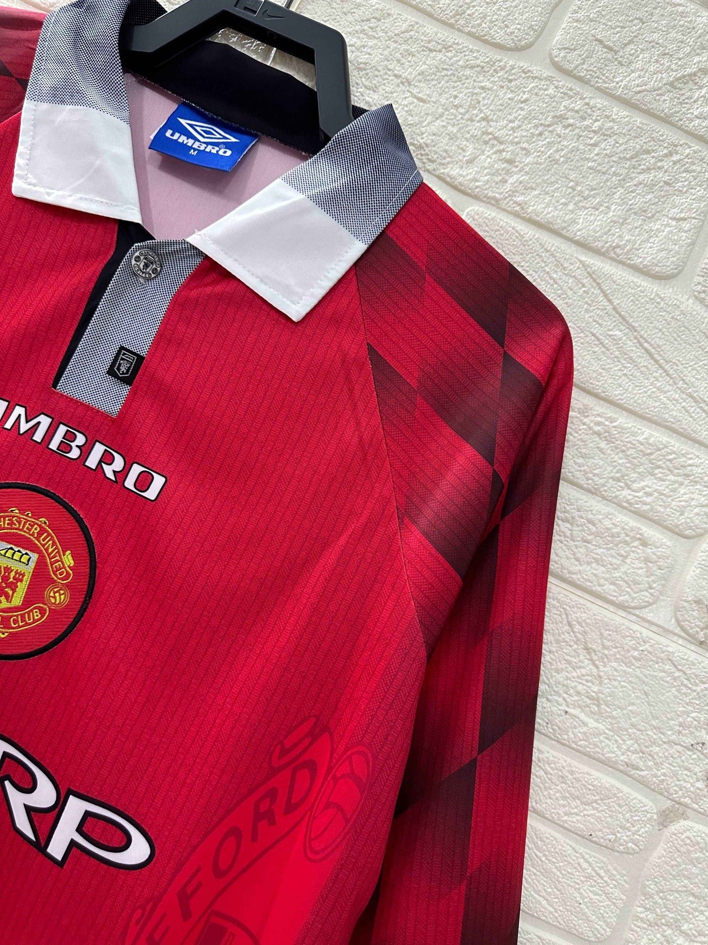 1996-98 Manchester United Home Shirt - Long Sleeve - Retro Classic Kits