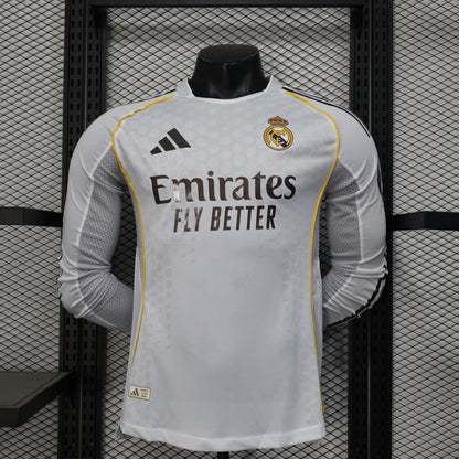 Real Madrid 2025-26 Home Kit - Long Sleeve 