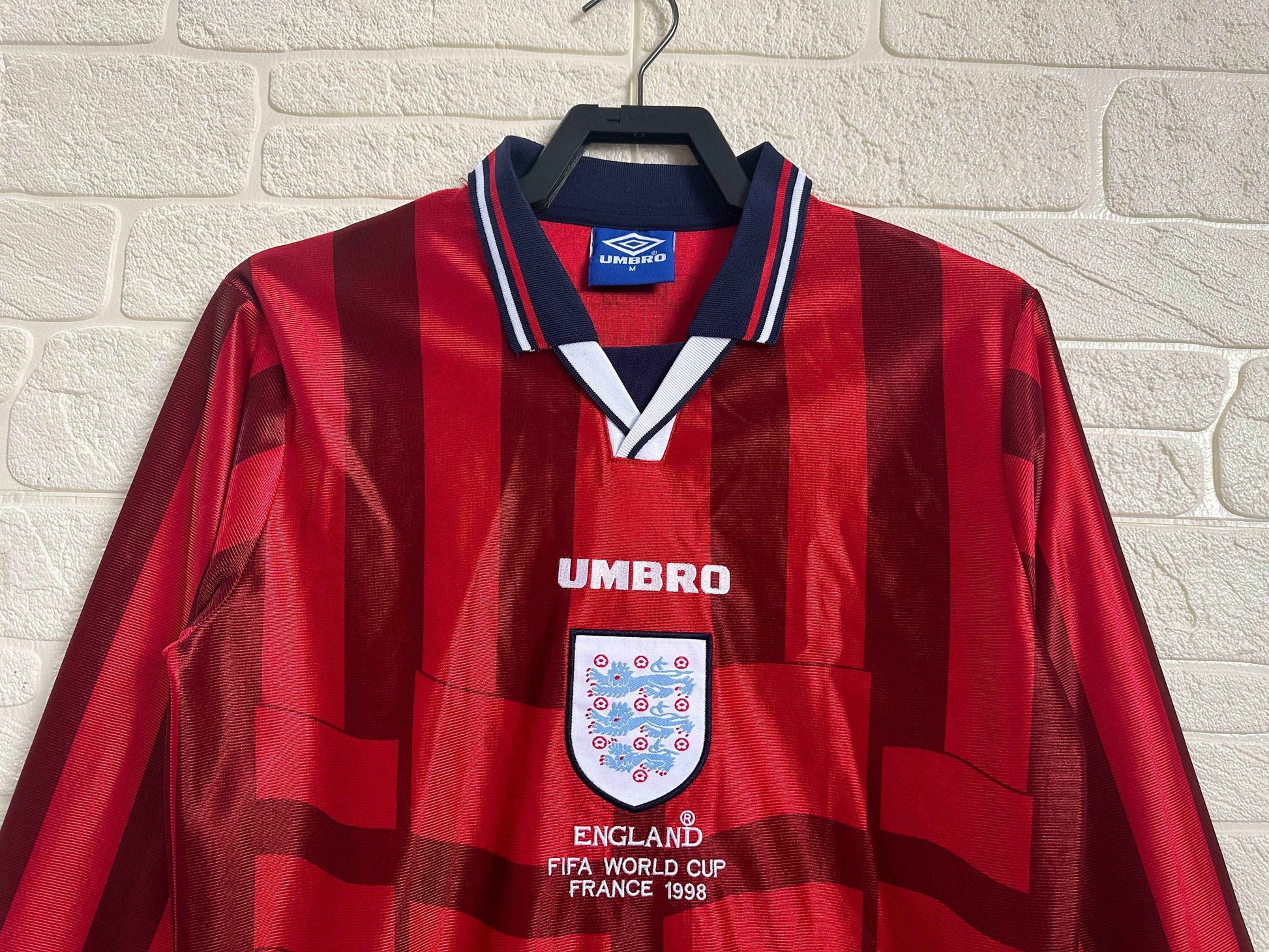 1998 England Away Shirt - Long Sleeve - Retro Classic Kits
