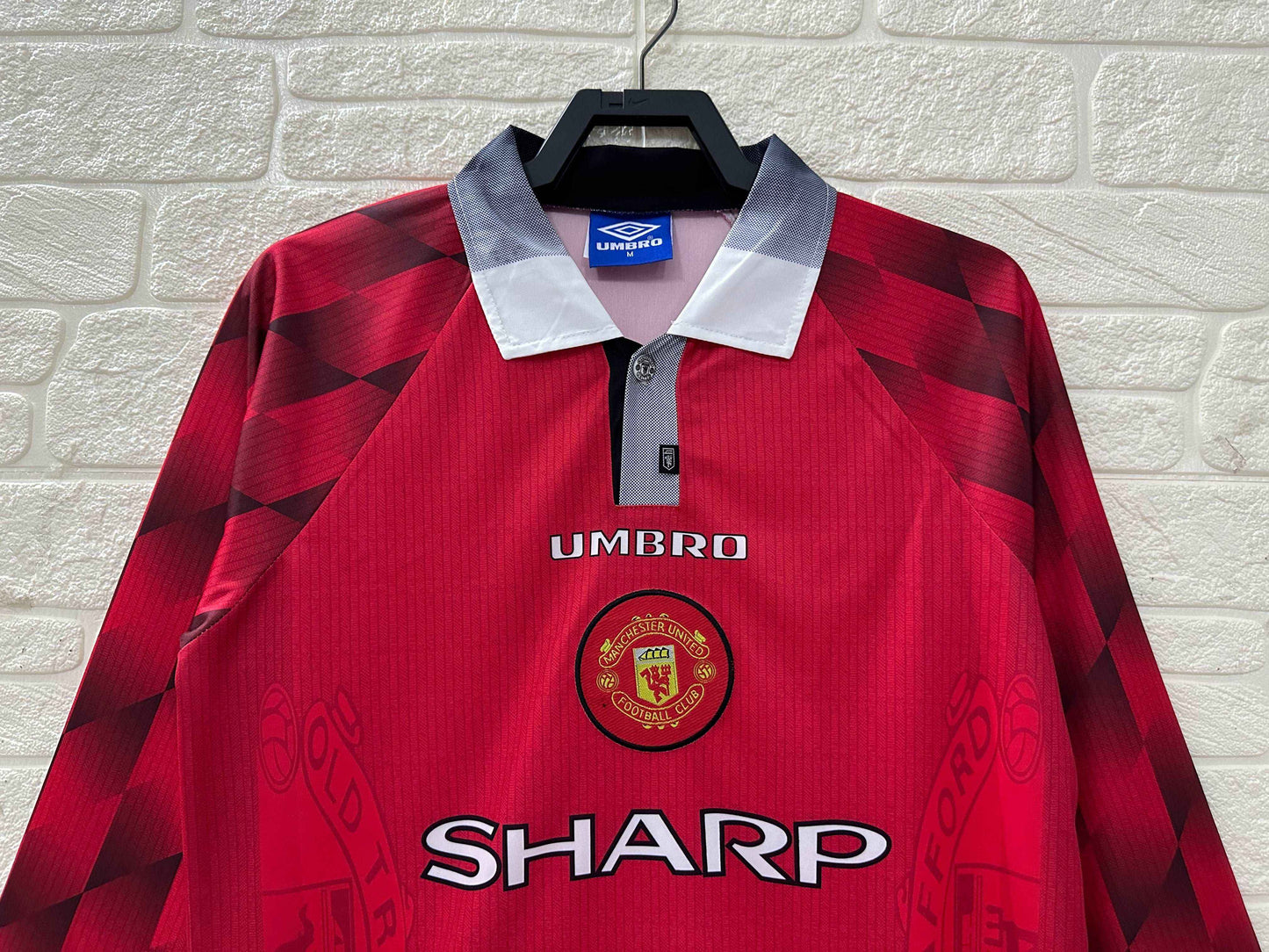 1996-98 Manchester United Home Shirt - Long Sleeve - Retro Classic Kits