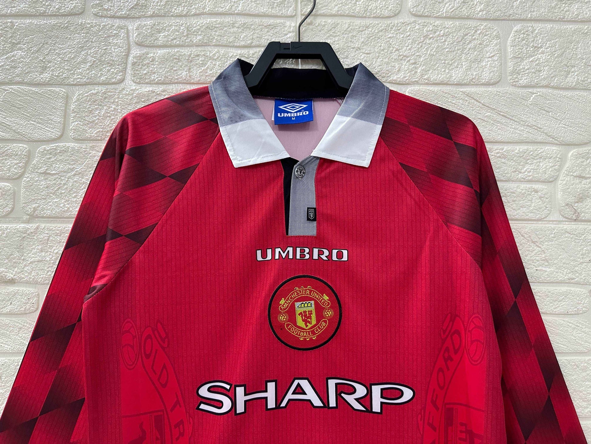 1996-98 Manchester United Home Shirt - Long Sleeve - Retro Classic Kits