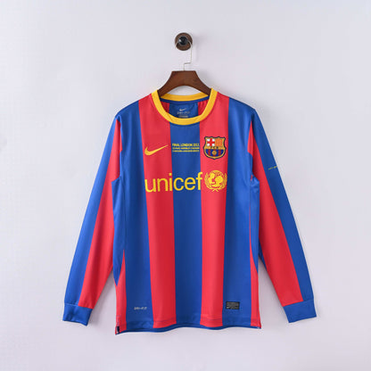 2010-11 FC Barcelona Home Kit - Long Sleeve - Retro Classic Kits