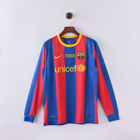 2010-11 FC Barcelona Home Kit - Long Sleeve - Retro Classic Kits